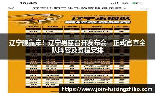 辽宁舰靠岸！辽宁男篮召开发布会，正式官宣全队阵容及赛程安排